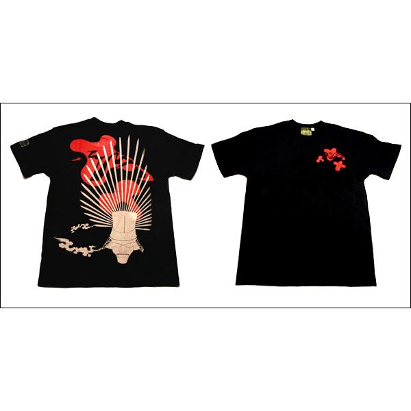 戦国武将Tシャツ 【豊臣秀吉 馬蘭後立付兜】 XSサイズ 半袖 綿100% ブラック(黒) 〔Uネック おもしろ〕