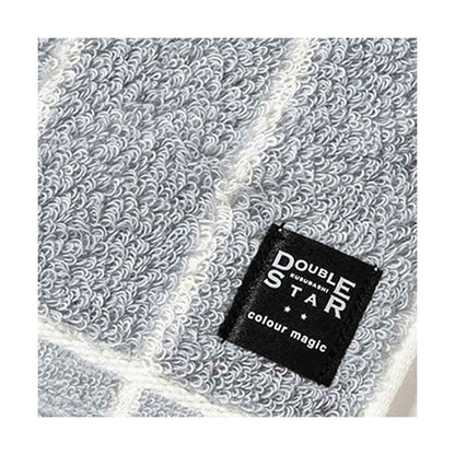 楠橋紋織 DOUBLE STAR ニュアンスカラー バスタオル グレー （60×120cm・綿100%） 1-69341-11-GY