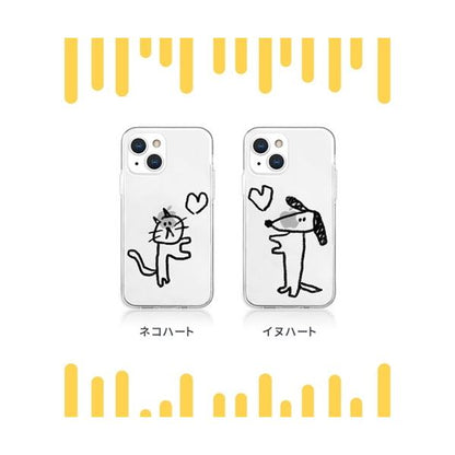 AKAN ソフトクリアケース for iPhone 13 ネコハート AK20988i13