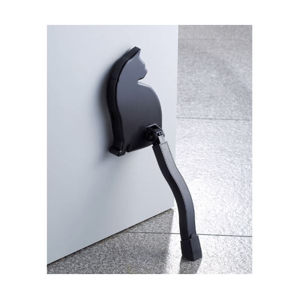 (まとめ)旭電機化成 ドアストッパーねこ ホワイト 8106892【×3セット】