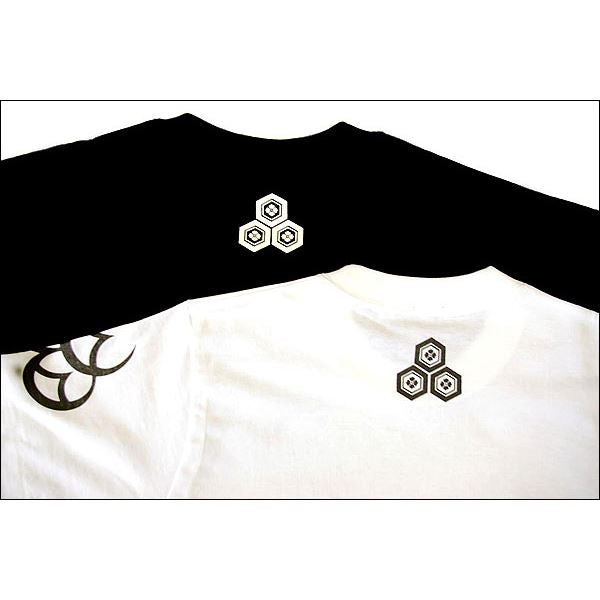 戦国武将Tシャツ 【直江兼続 愛】 Sサイズ 半袖 綿100% ホワイト(白) 〔Uネック おもしろ〕