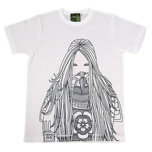 戦国武将Tシャツ 【織田信長 第2弾】 Lサイズ 半袖 ホワイト(白) 〔Uネック おもしろ〕