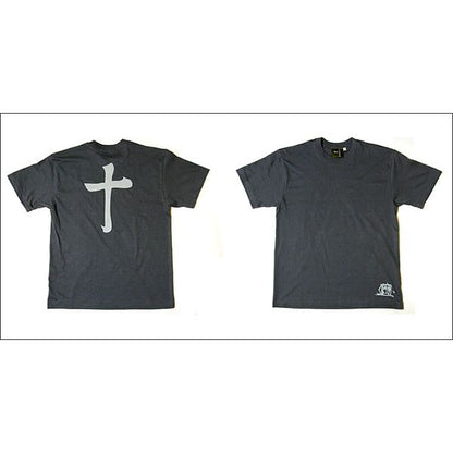 戦国武将Tシャツ 【島津義弘 十文字】 XSサイズ 半袖 綿100% 藍鉄 〔Uネック おもしろ〕