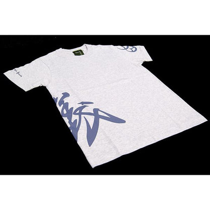 戦国武将Tシャツ 【直江兼続 義】 XSサイズ 半袖 綿100% 白杢(ホワイト) 〔Uネック おもしろ〕
