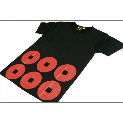 戦国武将Tシャツ 【真田幸村 六連銭】 Sサイズ 半袖 綿100% 日本製 ブラック(黒) 〔Uネック おもしろ〕