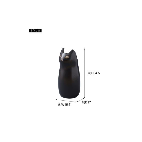 傘立て アンブレラスタンド 約幅15.5×奥行17×高さ34.5cm 猫型 ブラウン 陶器 完成品 玄関 入口 エントランス 店舗 オフィス