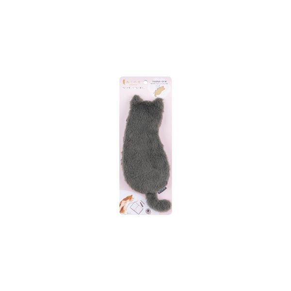 ねこのせ マルチポーチM 灰ロシアン NNS-MP02-GY