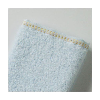 【5個セット】楠橋紋織 くすばしタオル ダブルスター プレッソ わた媛 ウォッシュタオル 約33cm×35cm ブルー 1-62008-51-BX5