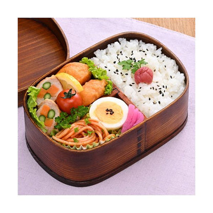 曲げわっぱ弁当箱(大) 取り外し可能な仕切り付 盛り付けしやすい 洗いやすい ナチュラルな風合い MWB-850