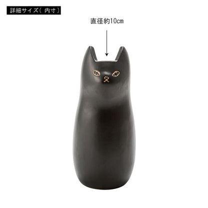 傘立て アンブレラスタンド 約幅21×奥行22×高さ45.5cm 猫型 ブラウン 陶器 完成品 玄関 入口 エントランス 店舗 オフィス