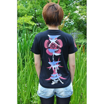 戦国武将Tシャツ 【織田信長 天下布武】 XLサイズ 半袖 ブラック(黒) 〔メンズ 大きいサイズ Uネック おもしろ〕
