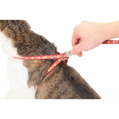 （まとめ）猫小町ハーネスリード 和桜 ガーネット【×2セット】 (猫用品/リード)