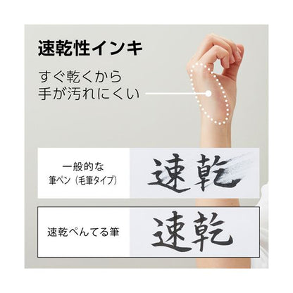 （まとめ）ぺんてる 速乾ぺんてる筆 本体 極細 黒XFPD5F 1本【×30セット】