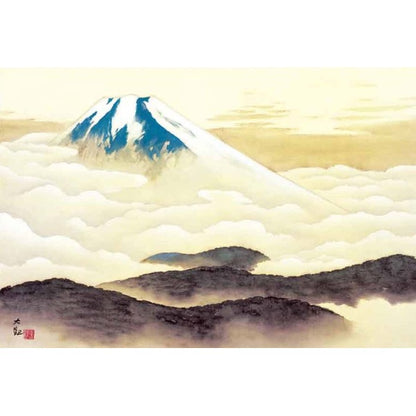 〔 横山大観生誕150年 〕 富士図 富士絵画 高精彩特色技術絵 横山大観 霊峰富士 掛軸 尺三 霊峰不二