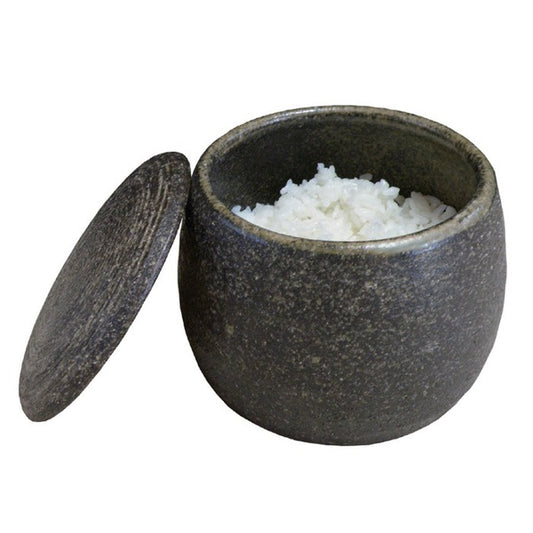 陶器製 おひつ 約直径13.2×高さ11.5cm 1.5合用 電子レンジ 冷蔵庫保存対応 吸水性抜群 日本製 伊賀焼 ダイニング キッチン