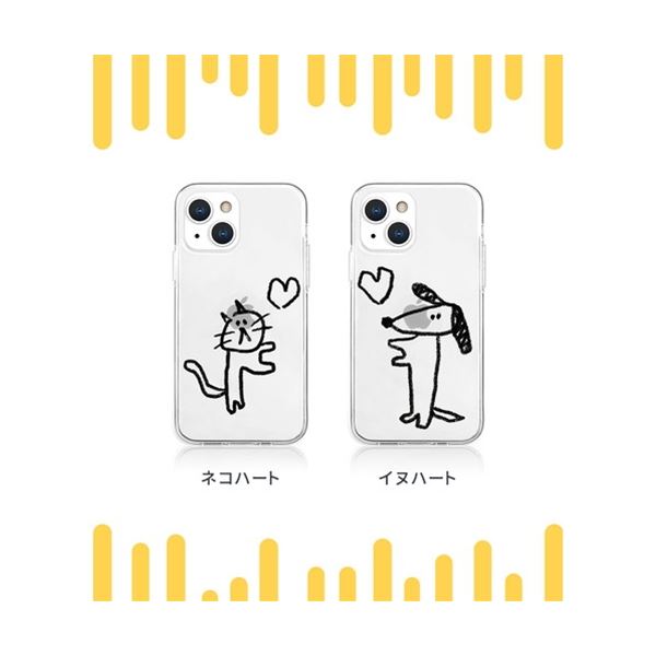 AKAN ソフトクリアケース for iPhone 13 Pro ネコハート AK21015i13P