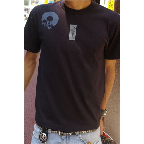 戦国武将Tシャツ 【加藤清正】 XSサイズ 半袖 綿100% ブラック(黒) 〔Uネック おもしろ〕