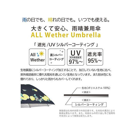 三国 MKN 雨でも晴れでも安心 シルバーコーティング雨晴兼用 55cm耐風楽ミニ傘 kasvi&CAT グレー S2711503