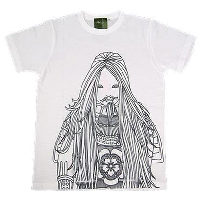戦国武将Tシャツ 【織田信長 第2弾】 XLサイズ 半袖 ホワイト(白) 〔メンズ 大きいサイズ Uネック おもしろ〕
