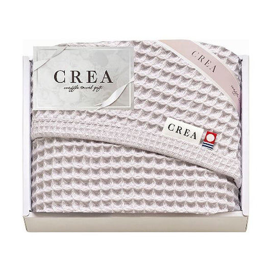 CREA×今治ワッフルソフト バスタオル パープル 57×120cm B1115620