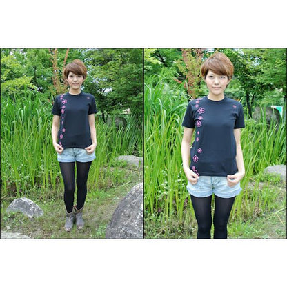 戦国武将Tシャツ 【前田慶次】 XLサイズ 半袖 綿100% ブラック(黒) 〔メンズ 大きいサイズ Uネック おもしろ〕