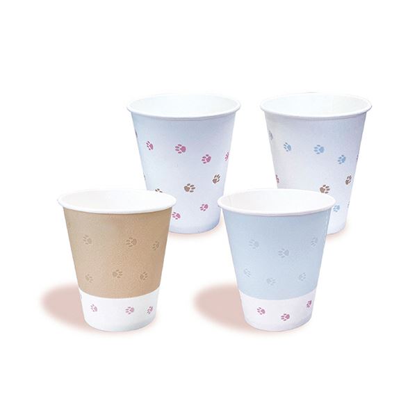 （まとめ） 日本デキシー断熱レリーフカップ ねこっぷ 336ml（11オンス） KDPR11NN 1パック（10個） 【×10セット】
