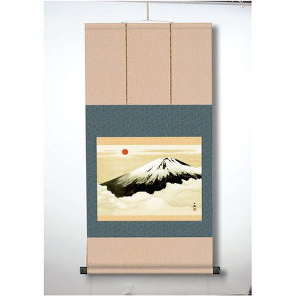 〔 横山大観生誕150年 〕 富士図 富士絵画 高精彩特色技術絵 横山大観 霊峰富士 掛軸 尺三 霊峰不二