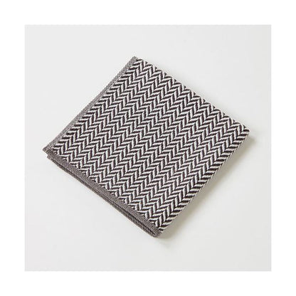 【5個セット】楠橋紋織 くすばしタオル わた音 ヘリンボン ハンカチタオル 約25cm×25cm ダークグレー 1-65608-86-DGYX5