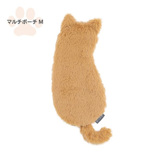 ねこのせ マルチポーチM 茶トラ NNS-MP02-BR