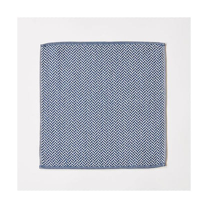 【5個セット】楠橋紋織 くすばしタオル わた音 ヘリンボン ハンカチタオル 約25cm×25cm ネイビー 1-65608-86-KONX5
