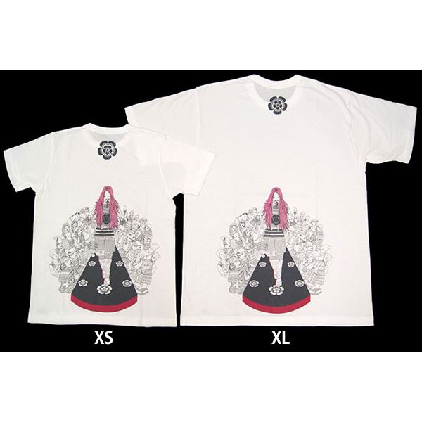 戦国武将Tシャツ 【織田信長 第2弾】 XLサイズ 半袖 ホワイト(白) 〔メンズ 大きいサイズ Uネック おもしろ〕