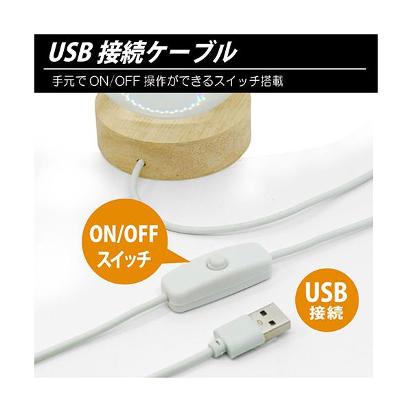 日本トラストテクノロジー 3Dアート彫刻 クリスタルボールライト 富士山 電球色 CRYBALL-FUJI-WA