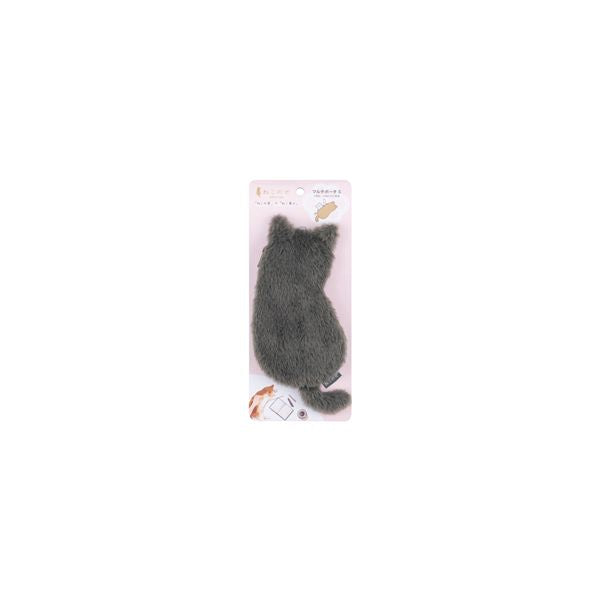 ねこのせ マルチポーチS 灰ロシアン NNS-MP01-GY
