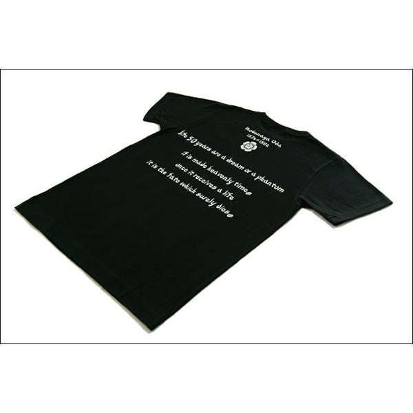 戦国武将Tシャツ 【織田信長 復刻版】 Sサイズ 半袖 ブラック(黒) 〔Uネック おもしろ〕