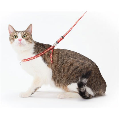（まとめ）猫小町ハーネスリード 和桜 ガーネット【×2セット】 (猫用品/リード)