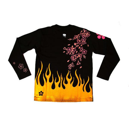 傾奇者・前田慶次 長Tシャツ 楽 XS 黒