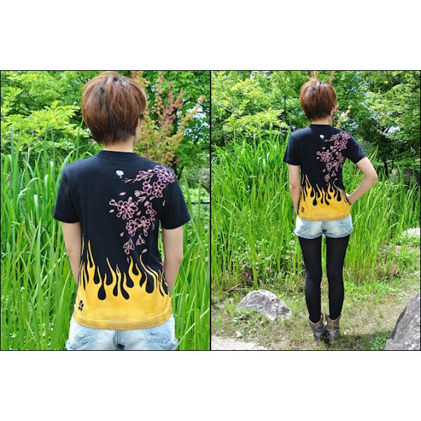 戦国武将Tシャツ 【前田慶次】 XSサイズ 半袖 綿100% ブラック(黒) 〔Uネック おもしろ〕