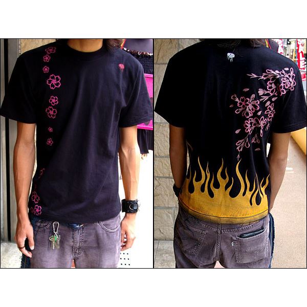 戦国武将Tシャツ 【前田慶次】 XLサイズ 半袖 綿100% ブラック(黒) 〔メンズ 大きいサイズ Uネック おもしろ〕