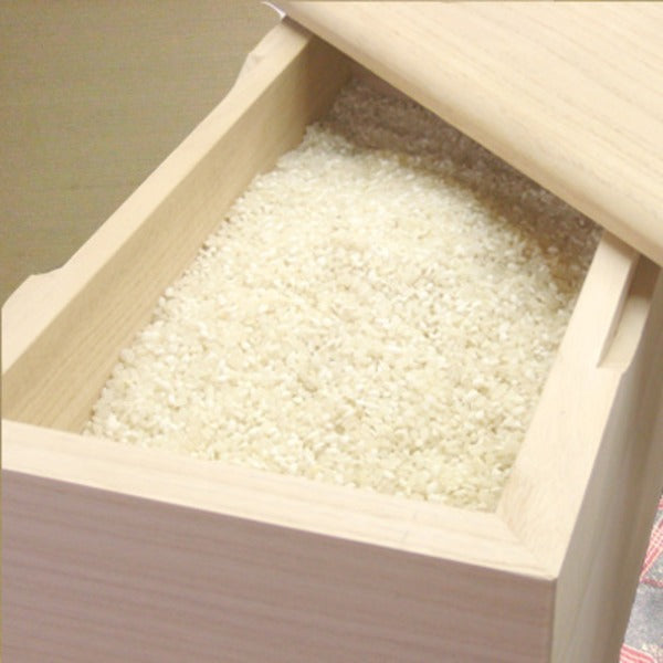 桐製米びつ 無地5kg キャスター付き