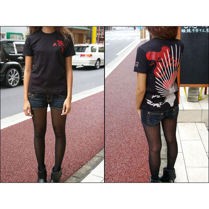 戦国武将Tシャツ 【豊臣秀吉 馬蘭後立付兜】 XSサイズ 半袖 綿100% ブラック(黒) 〔Uネック おもしろ〕