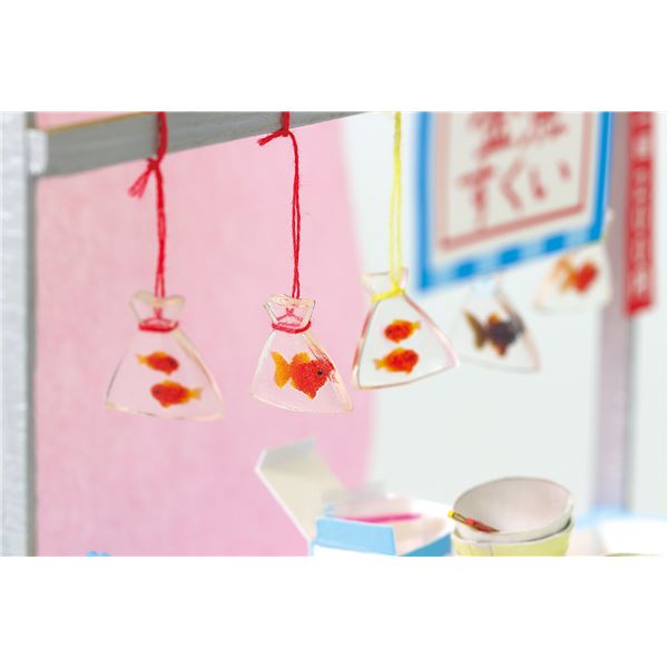 （まとめ）手作りミニチュア屋台キット 金魚すくい【×2セット】