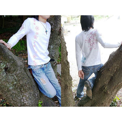 傾奇者・前田慶次 長Tシャツ 楽 XS 白