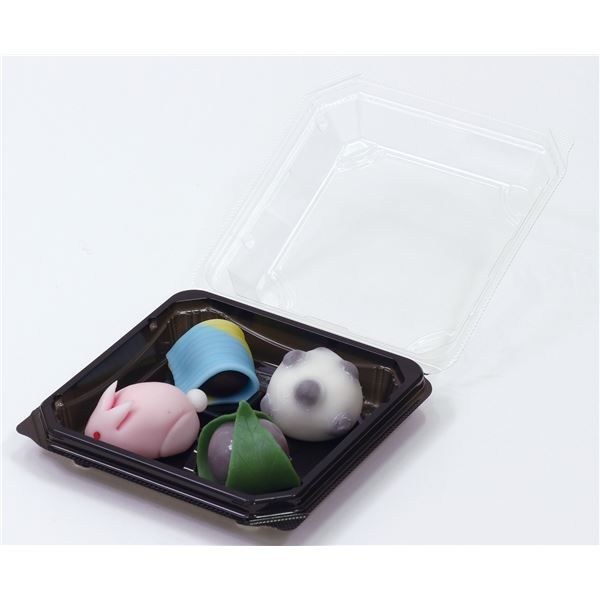 （まとめ）和菓子ケース（4個用） 10個入り 【×10個セット】