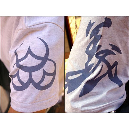 戦国武将Tシャツ 【直江兼続 義】 XSサイズ 半袖 綿100% 白杢(ホワイト) 〔Uネック おもしろ〕