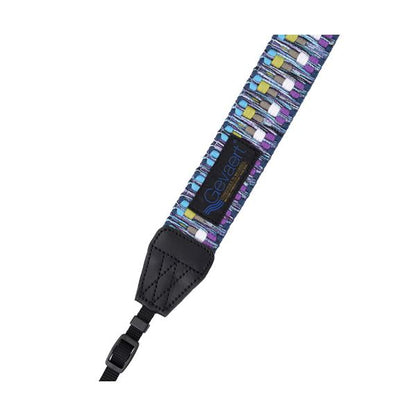 エツミ Gevaert カメラストラップ ビビッドシャギー ブルー／パープル VGV-004