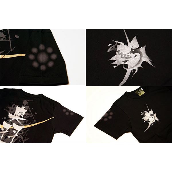 戦国武将Tシャツ 【伊達政宗 奥羽覇王】 Mサイズ 半袖 ブラック(黒) 〔Uネック おもしろ〕