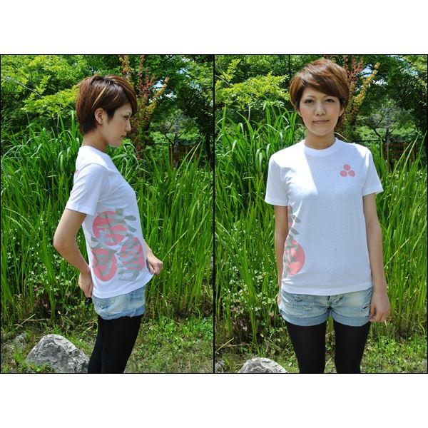 戦国武将Tシャツ 【石田三成 大一大万大吉】 XLサイズ 半袖 ホワイト(白) 〔メンズ 大きいサイズ Uネック おもしろ〕