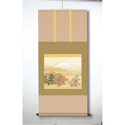 〔 横山大観生誕150年 〕 富士図 富士絵画 高精彩特色技術絵 横山大観 霊峰富士 掛軸 尺五 日本心神