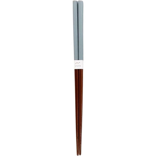 【10個セット】 アオバ 食洗箸 マルシェ 22.5cm ブルー