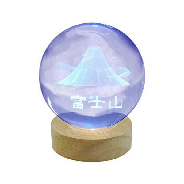 日本トラストテクノロジー 3Dアート彫刻 クリスタルボールライト 富士山 RGB CRYBALL-FUJI-RGBR